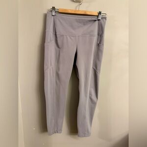 Yogalicious Lux High Rise Pocket Leggings Lavender Gray Size L